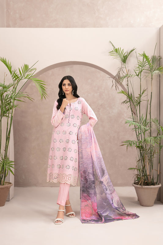 LEENA 3 Piece Ready To Wear Collection By Tawakkal D-9244