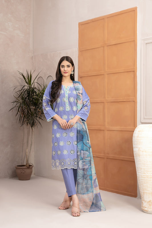 LEENA 3 Piece Ready To Wear Collection By Tawakkal D-9247
