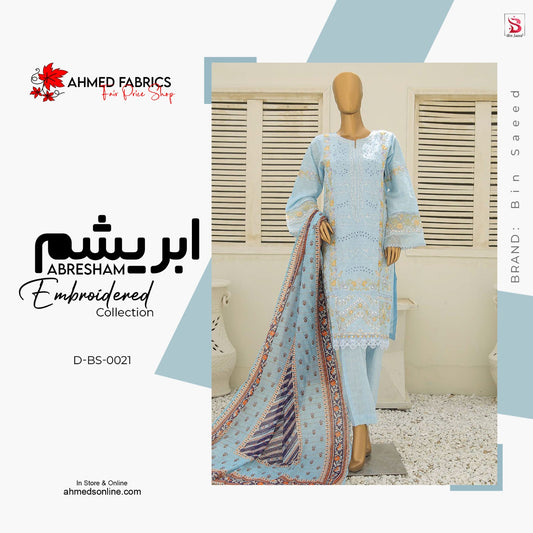 ABRESHAM - 3 Piece Ready To Wear Collection By Binsaeed